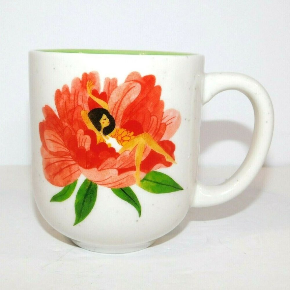 Hallmark Oana Befort Women In Flower Mug Orange Green Floral Folk